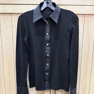 Marc Cain Button Up Collared Polo Style Top, Marc Cain size N2